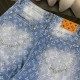 Classic washed blue jacquard jeans Classic washed blue jacquard jeans
