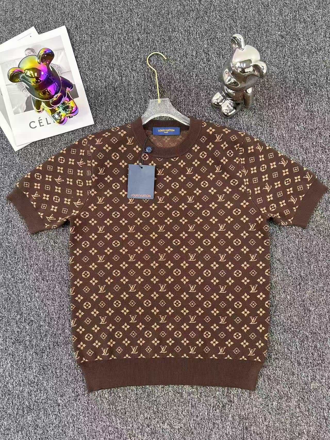 full print short-sleeved knitted t-shirt full print short-sleeved knitted t-shirt