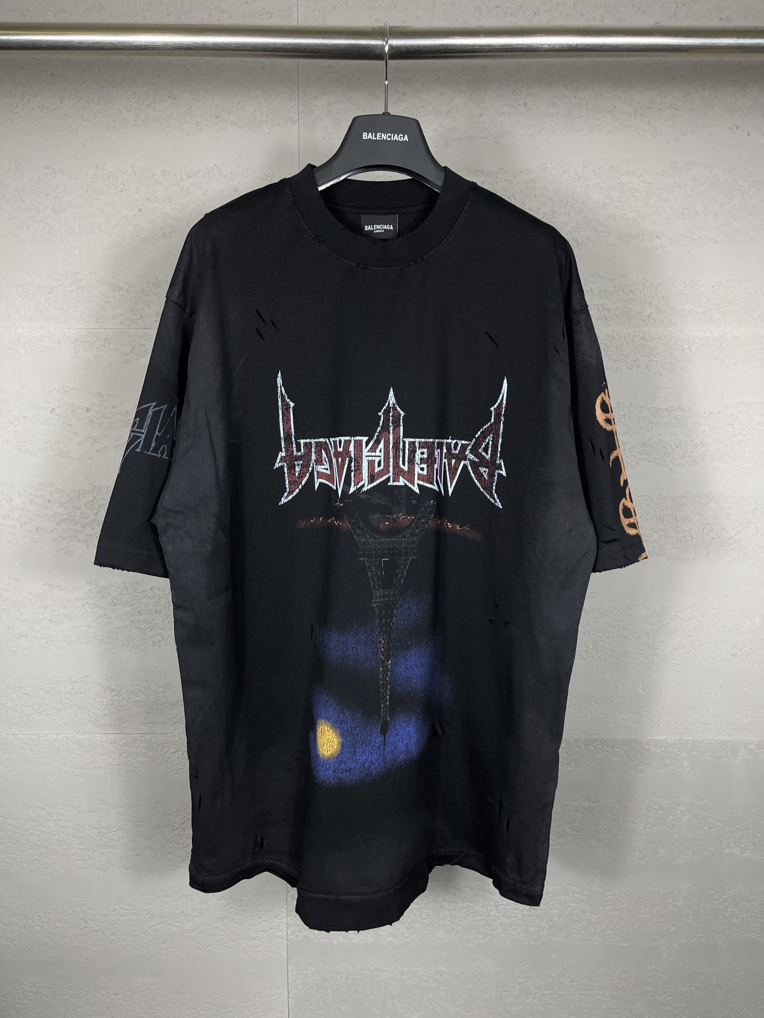 Wash gradient pattern t-shirt Wash gradient pattern t-shirt