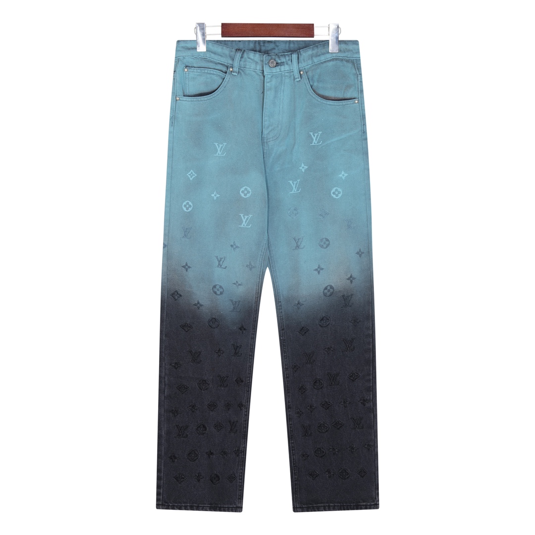 Fade color embroidered jeans Fade color embroidered jeans