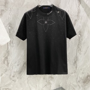 Embroidery band drill personality t-shirt