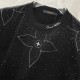 Embroidery band drill personality t-shirt Embroidery band drill personality t-shirt