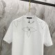Embroidery band drill personality t-shirt Embroidery band drill personality t-shirt