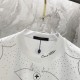 Embroidery band drill personality t-shirt Embroidery band drill personality t-shirt