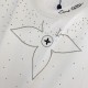 Embroidery band drill personality t-shirt Embroidery band drill personality t-shirt