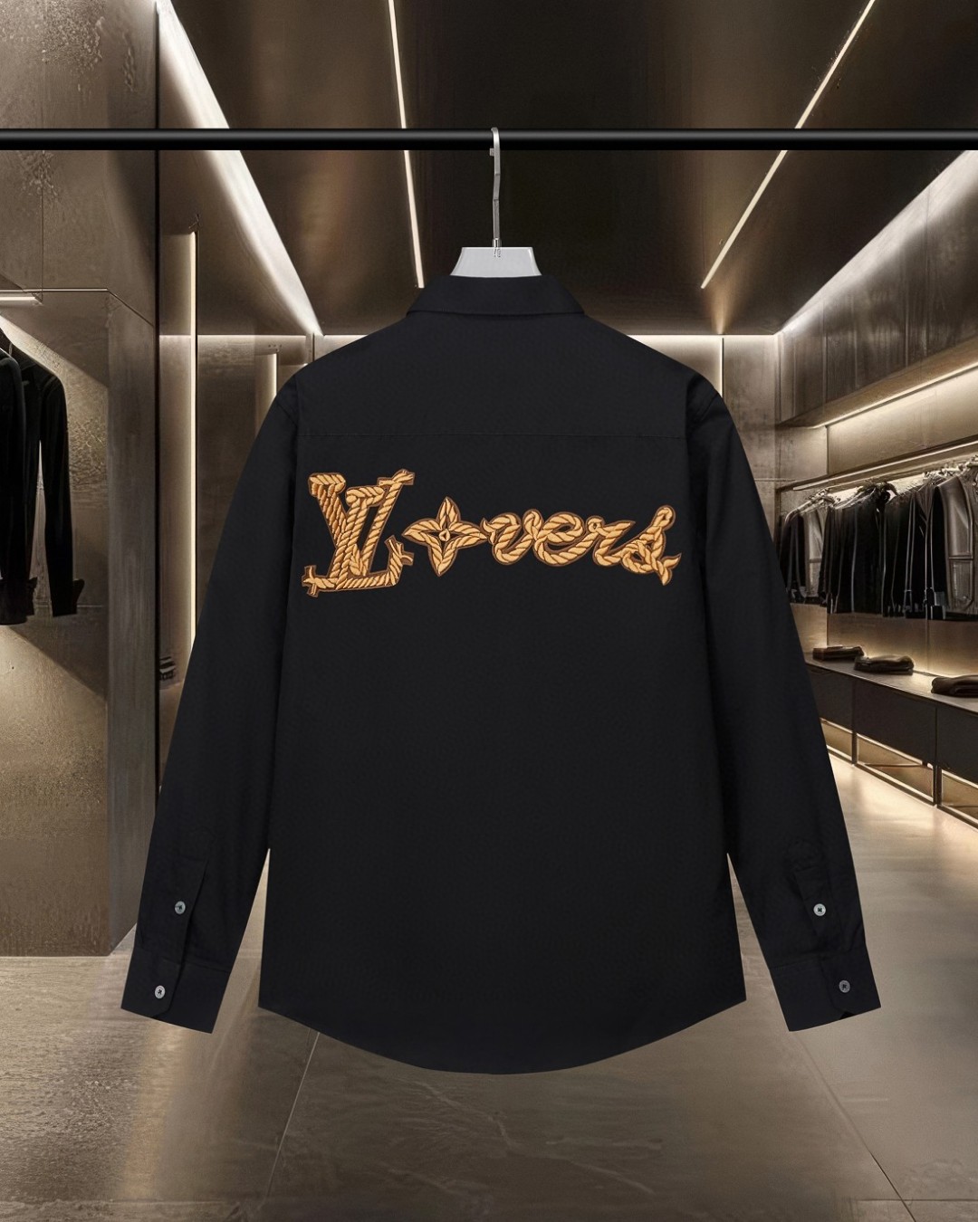 High quality embroidered long-sleeved shirt High quality embroidered long-sleeved shirt