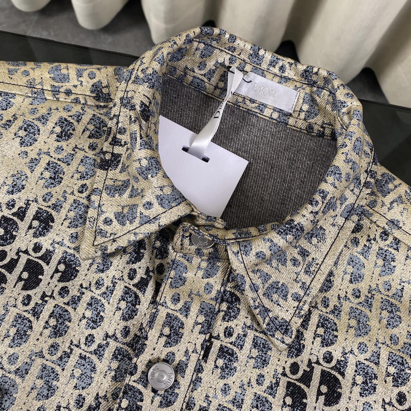 High craft gold stamping denim jacket High craft gold stamping denim jacket