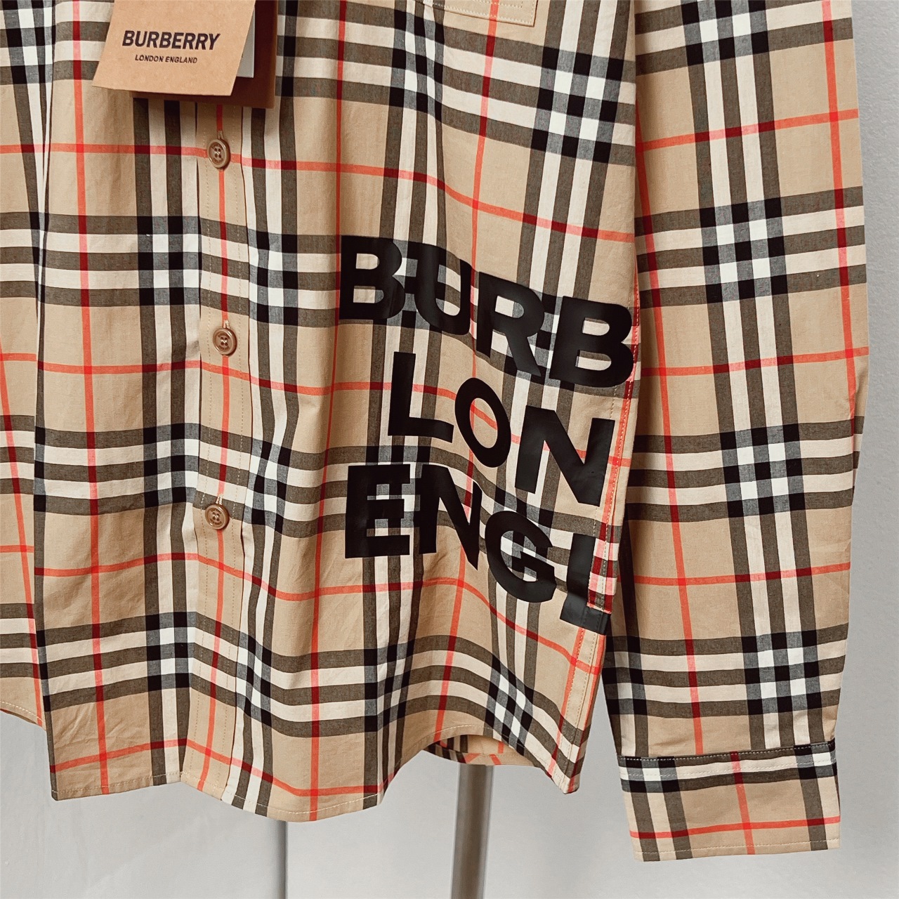 Classic striped letter print shirt Classic striped letter print shirt