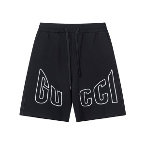 Embroidered logo knit shorts
