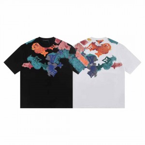 Ink splashing print t-shirt