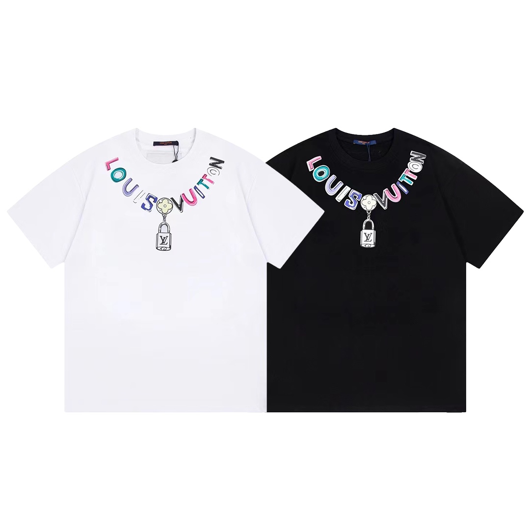 Colorful letters print t-shirt Colorful letters print t-shirt
