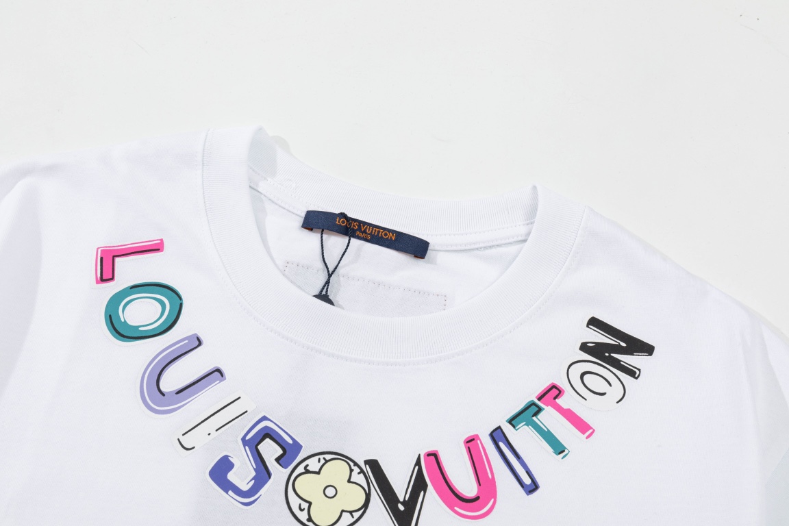 Colorful letters print t-shirt Colorful letters print t-shirt