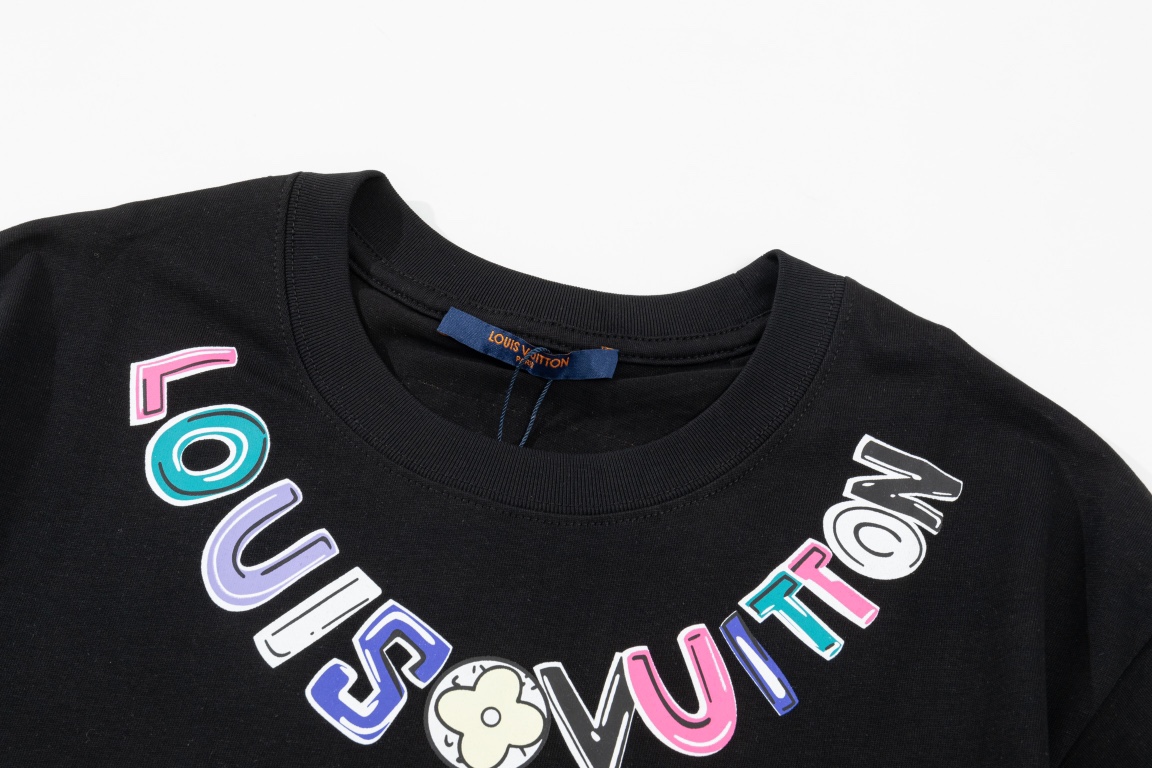 Colorful letters print t-shirt Colorful letters print t-shirt