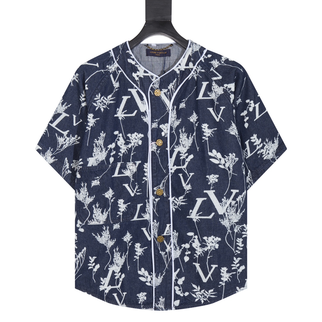 Denim waistcoat short-sleeved shirt Denim waistcoat short-sleeved shirt