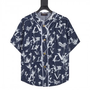 Denim waistcoat short-sleeved shirt