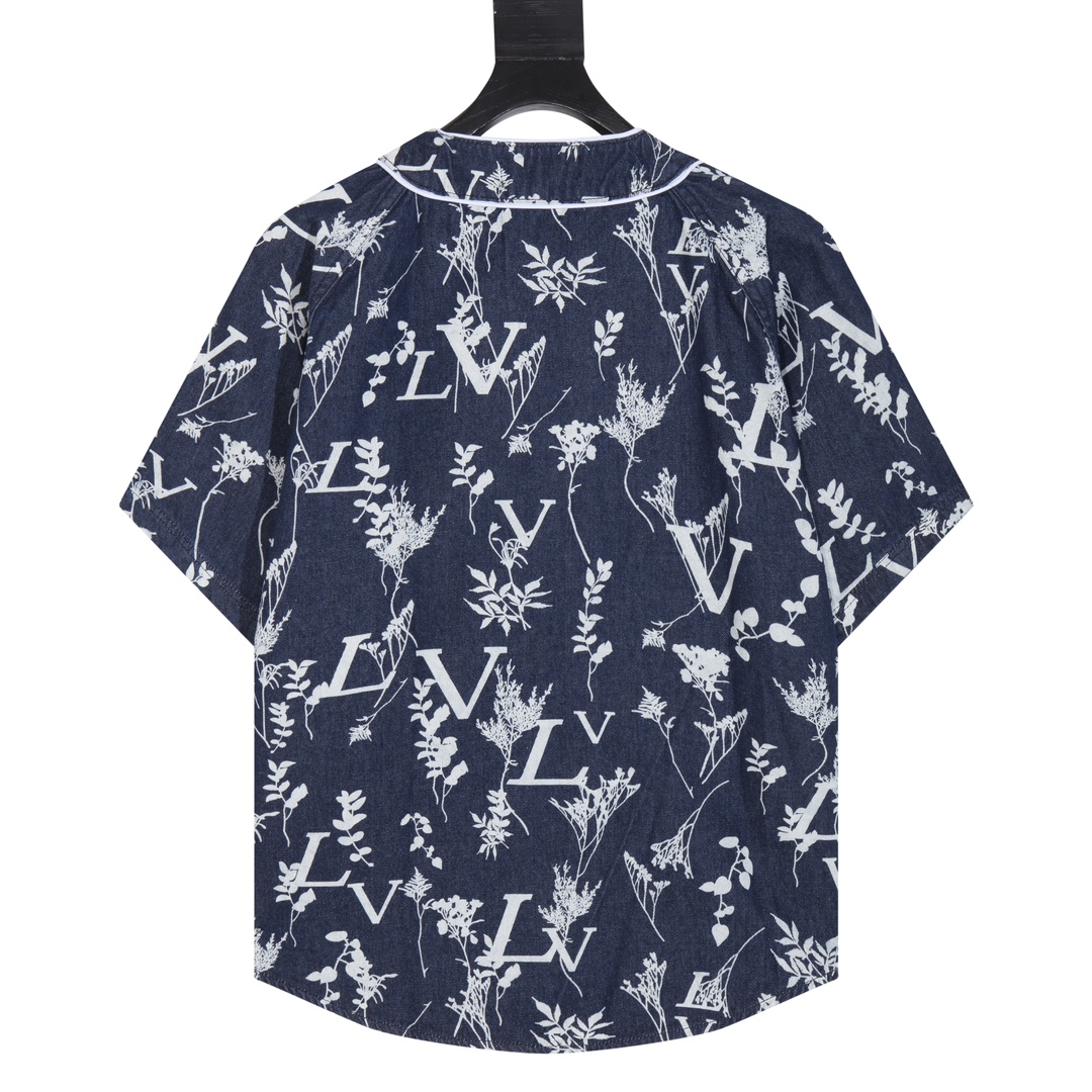 Denim waistcoat short-sleeved shirt Denim waistcoat short-sleeved shirt