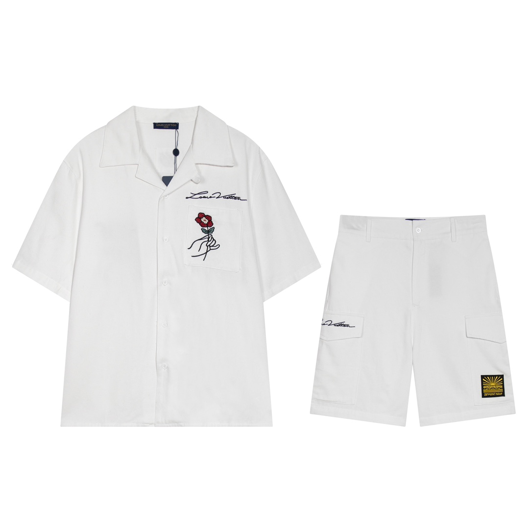2025ss Embroidered denim shirt set 2025ss Embroidered denim shirt set