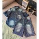 Premium craftsmanship new rainbow denim suit Premium craftsmanship new rainbow denim suit