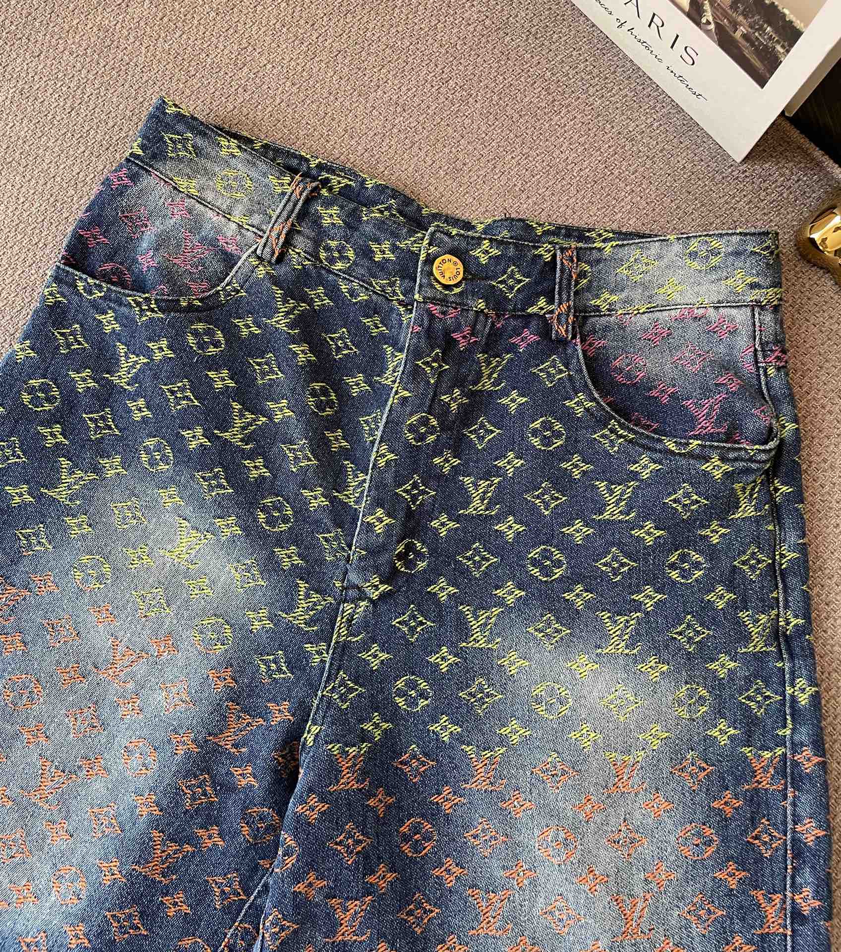 Premium craftsmanship new rainbow denim suit Premium craftsmanship new rainbow denim suit