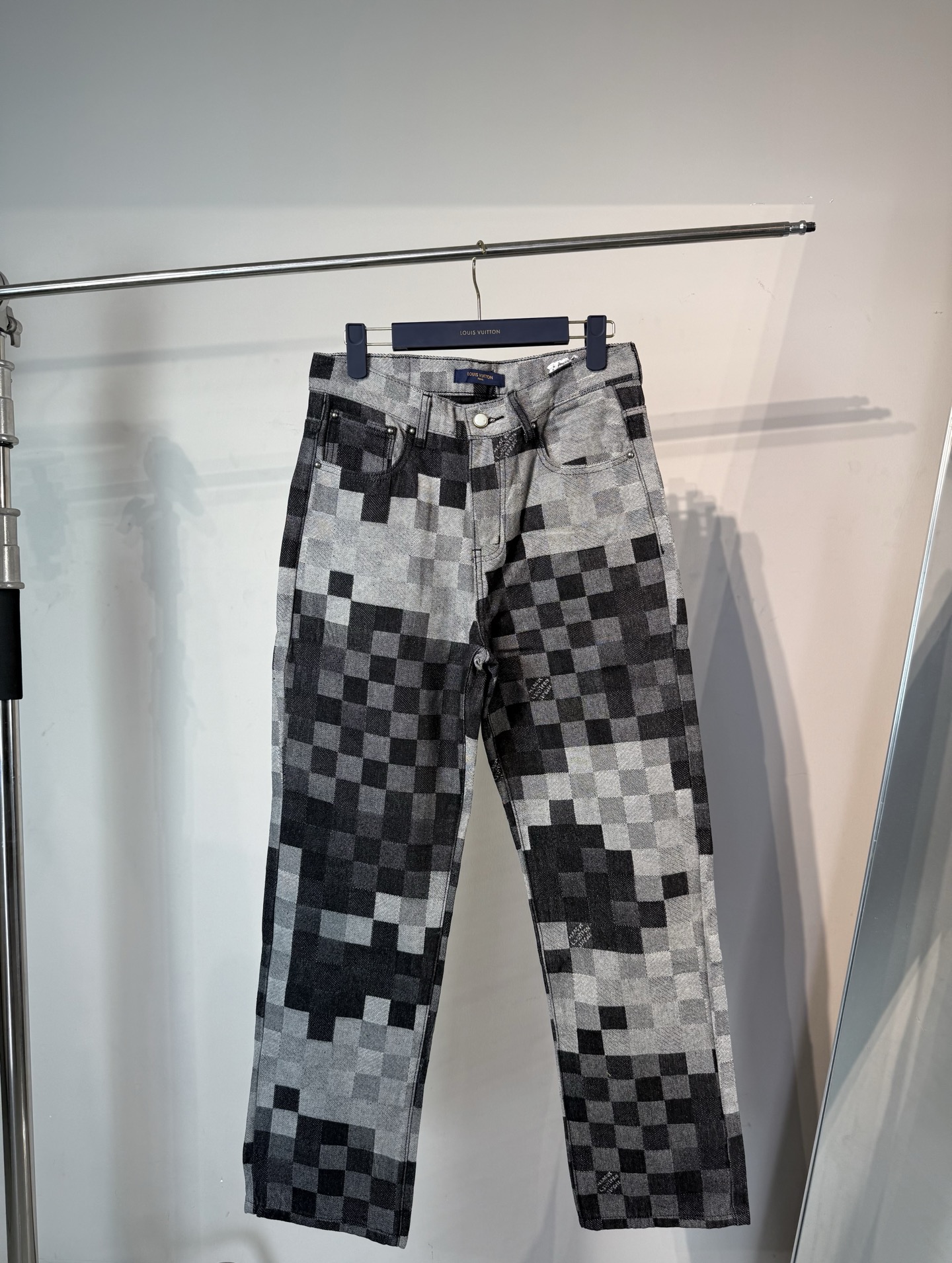 Checkerboard jacquard jeans Checkerboard jacquard jeans