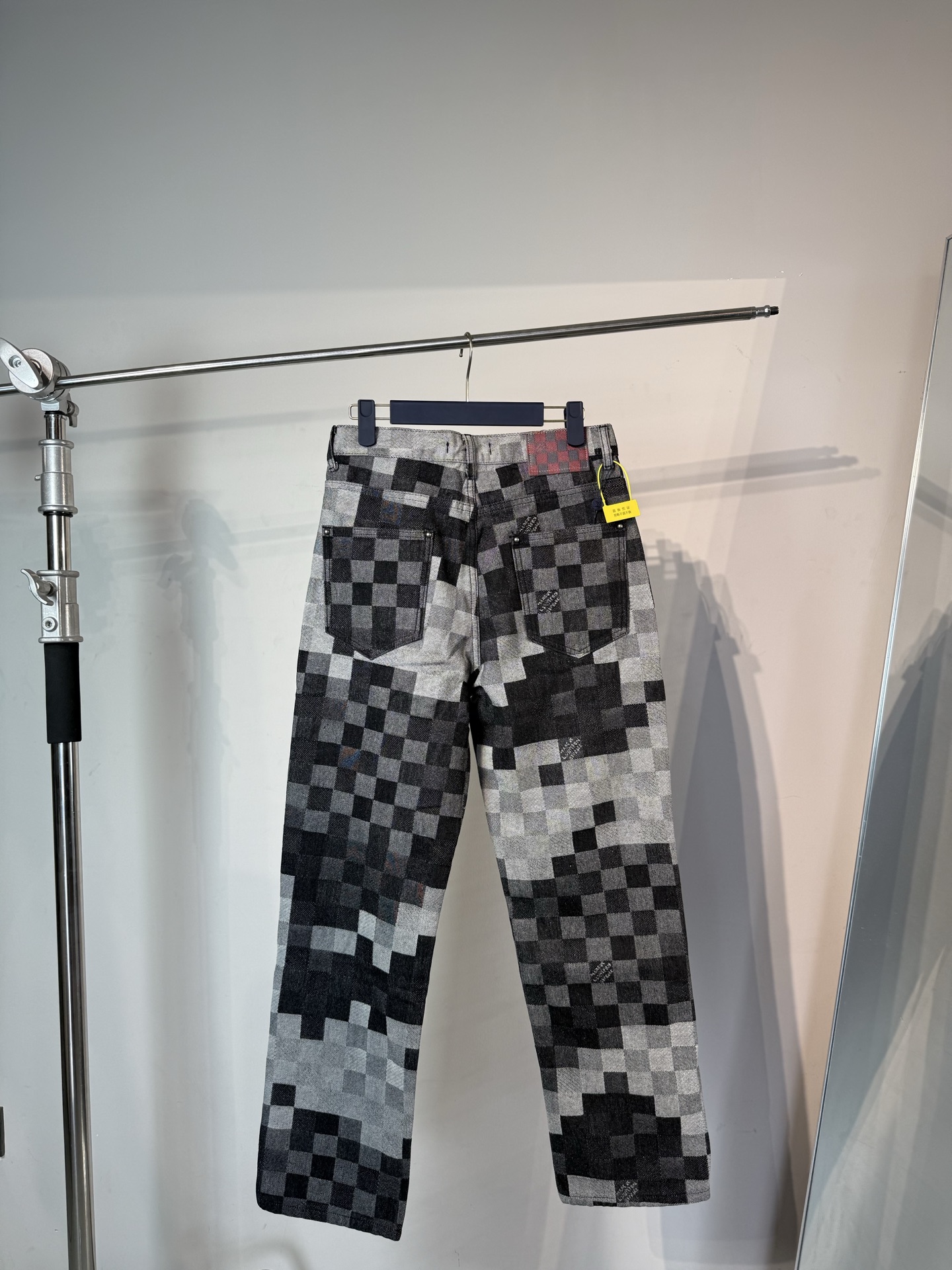 Checkerboard jacquard jeans Checkerboard jacquard jeans
