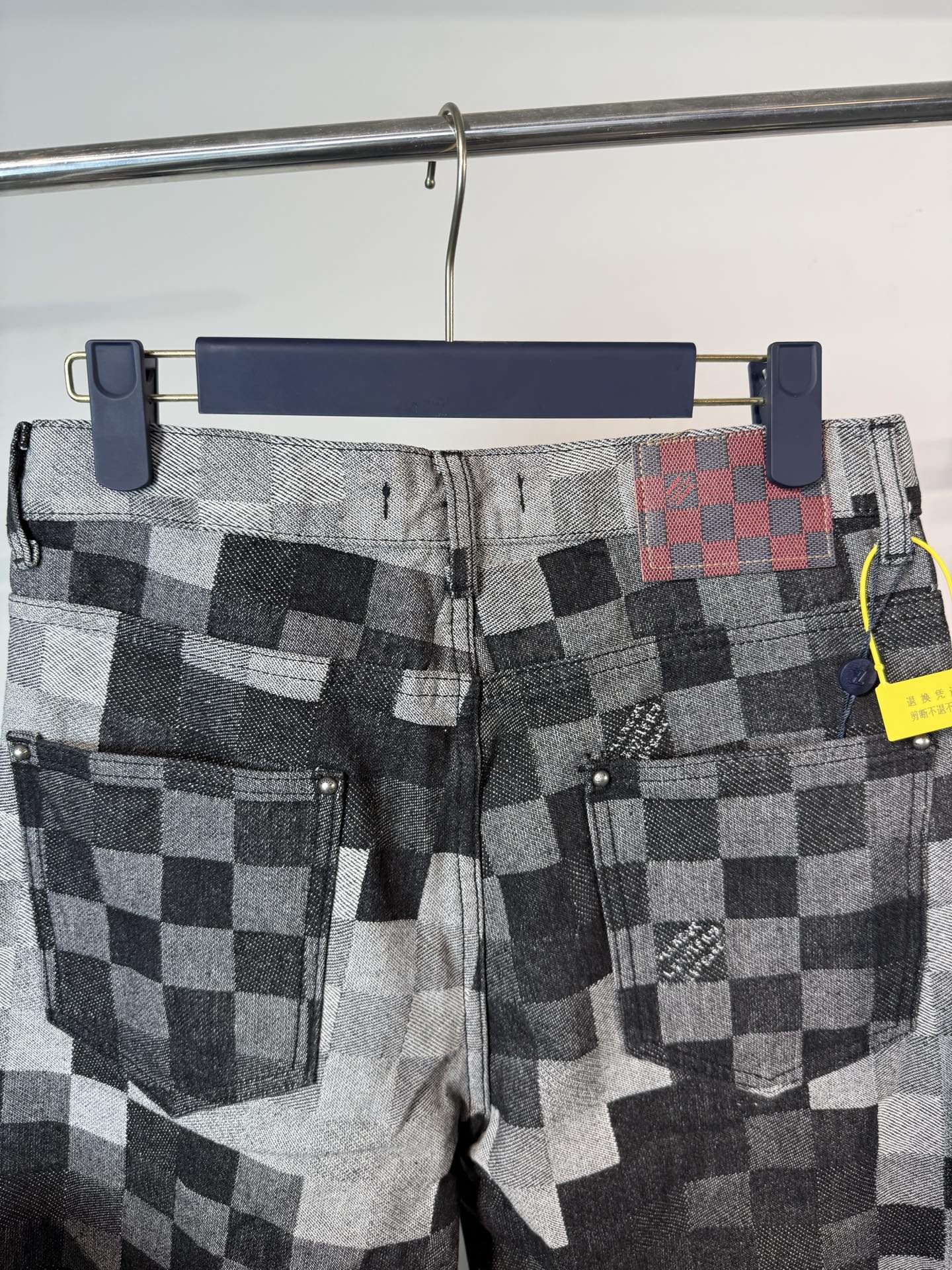 Checkerboard jacquard jeans Checkerboard jacquard jeans