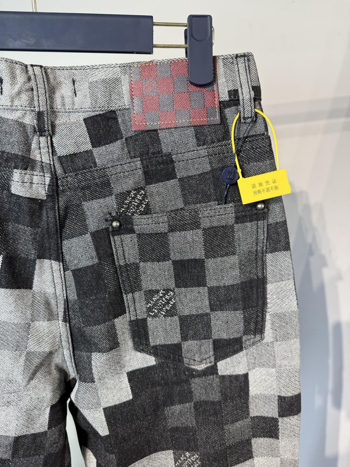 Checkerboard jacquard jeans Checkerboard jacquard jeans
