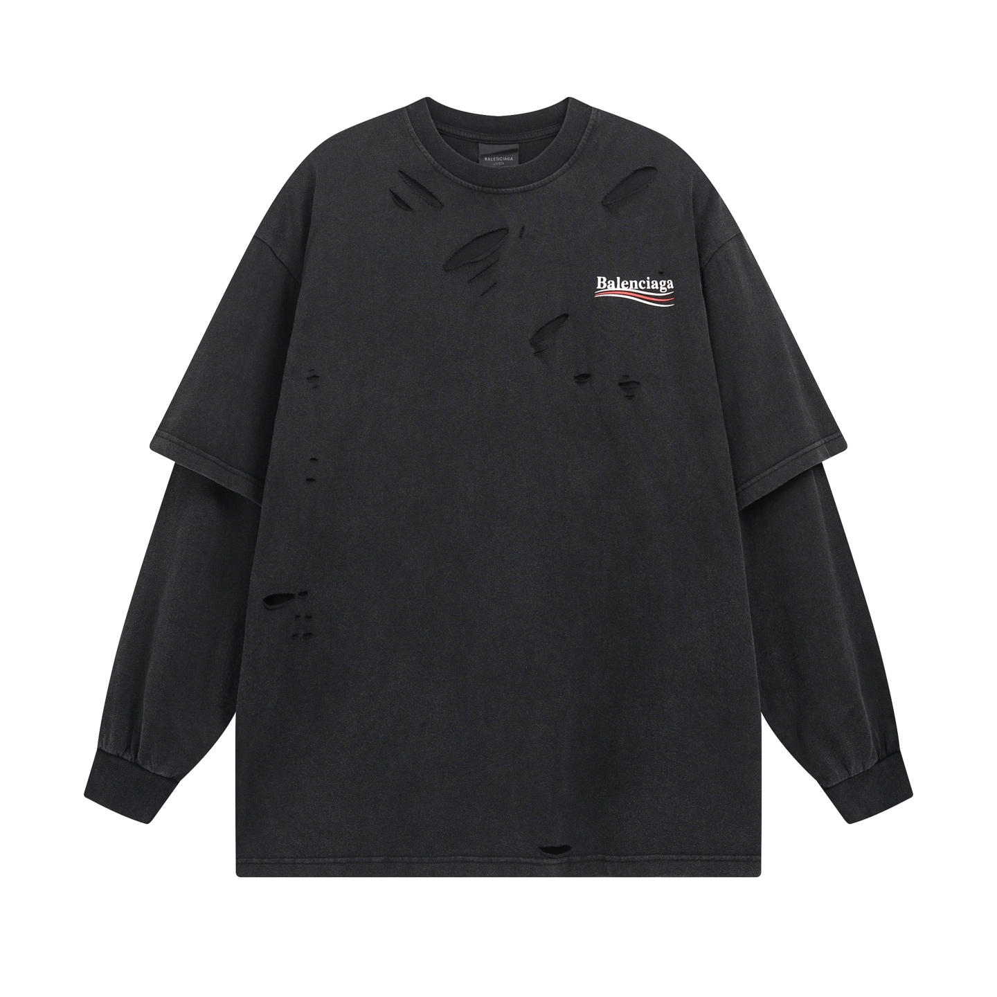 Printed ripped long sleeve t-shirt Printed ripped long sleeve t-shirt