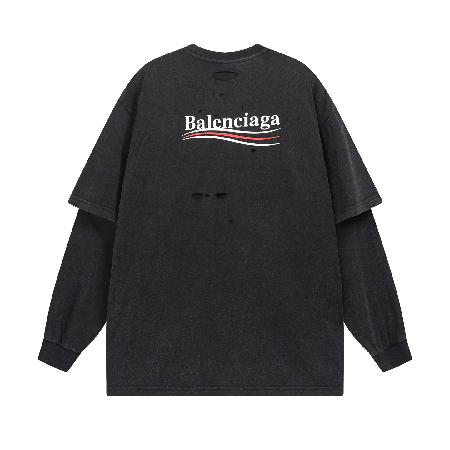 Printed ripped long sleeve t-shirt Printed ripped long sleeve t-shirt