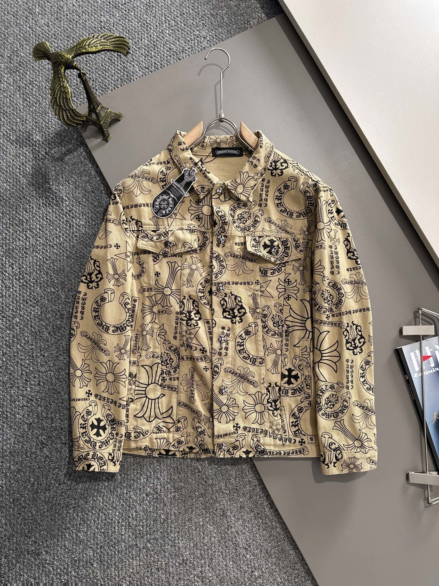 High-end jacquard craft denim jacket High-end jacquard craft denim jacket