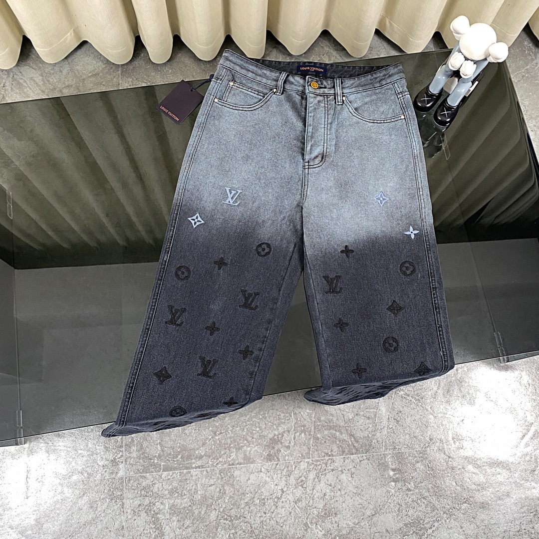 Gradient color flame jeans Gradient color flame jeans
