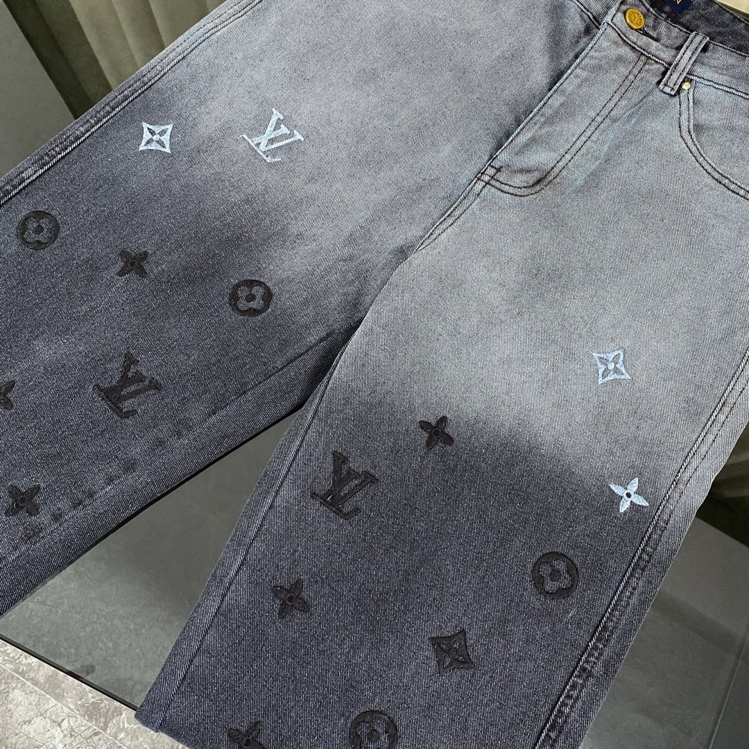 Gradient color flame jeans Gradient color flame jeans