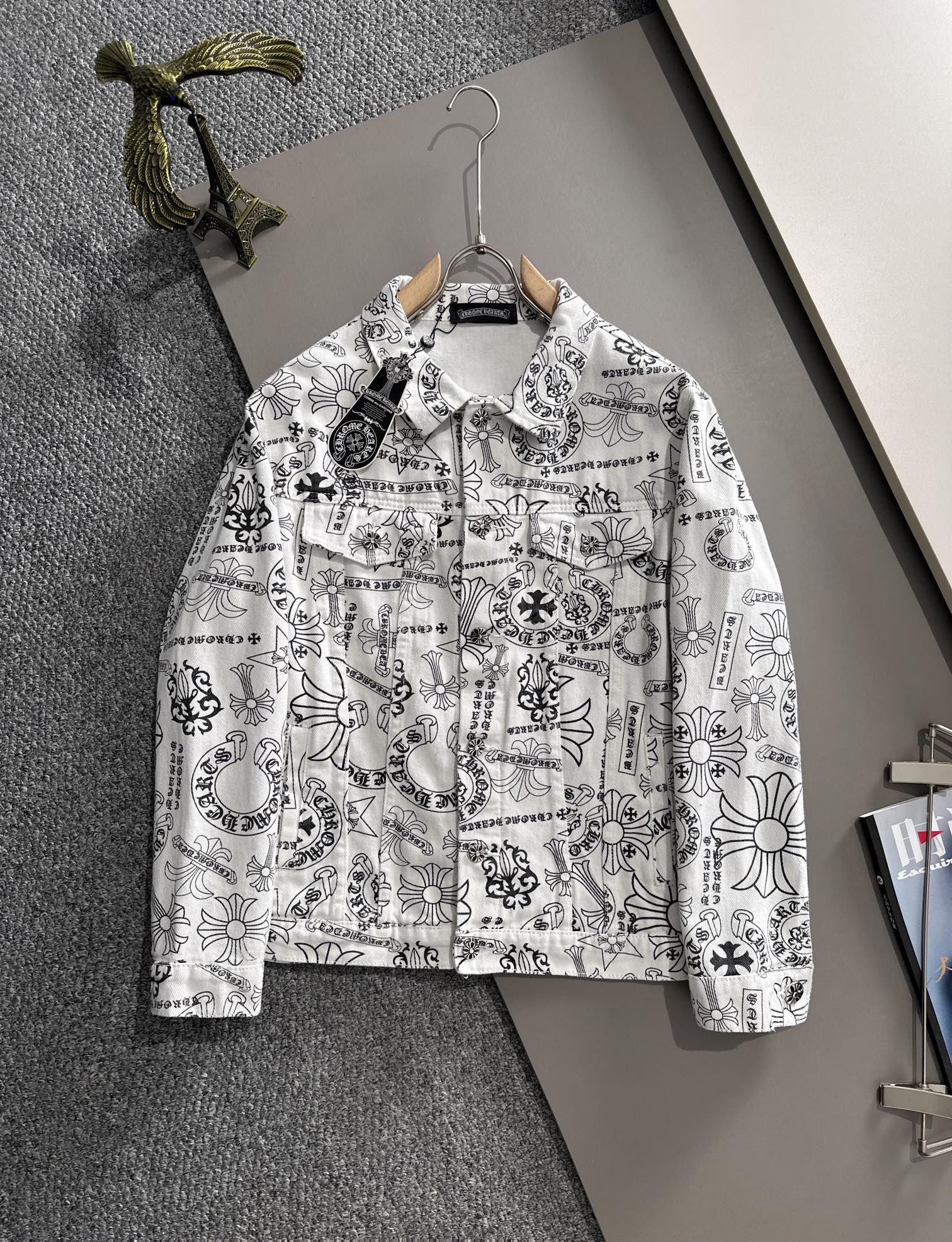 High-end jacquard craft denim jacket High-end jacquard craft denim jacket
