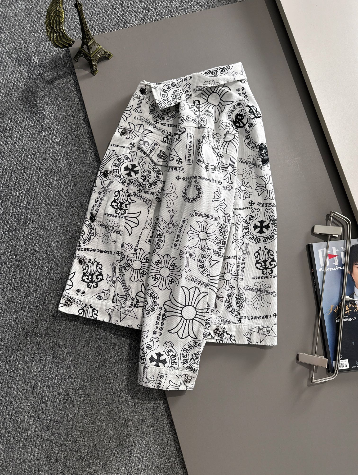 High-end jacquard craft denim jacket High-end jacquard craft denim jacket