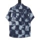 Denim checkerboard shirt Denim checkerboard shirt