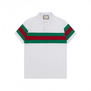 Stripe stitching polo shirt