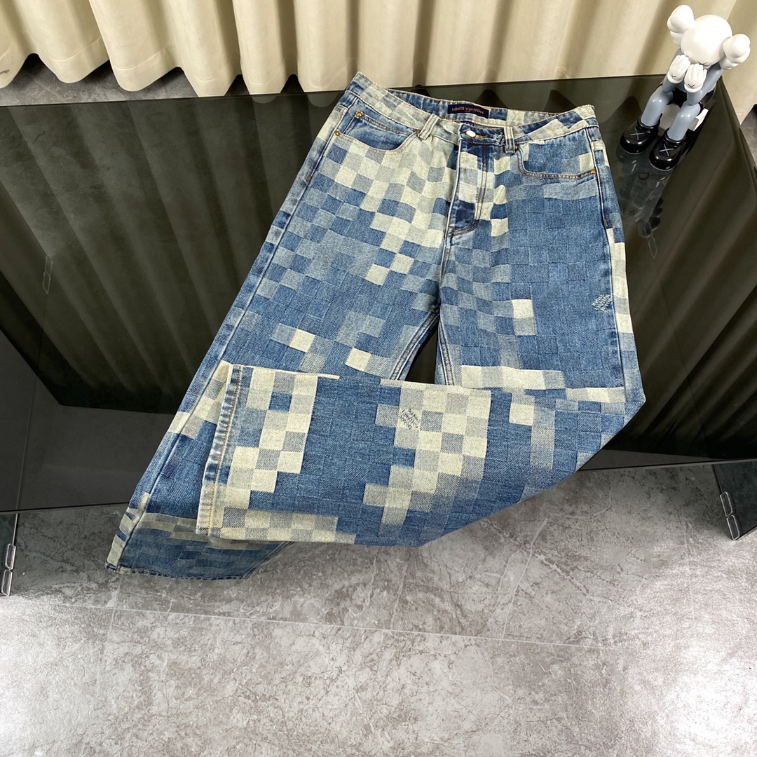 Mosaic plaid jeans Mosaic plaid jeans