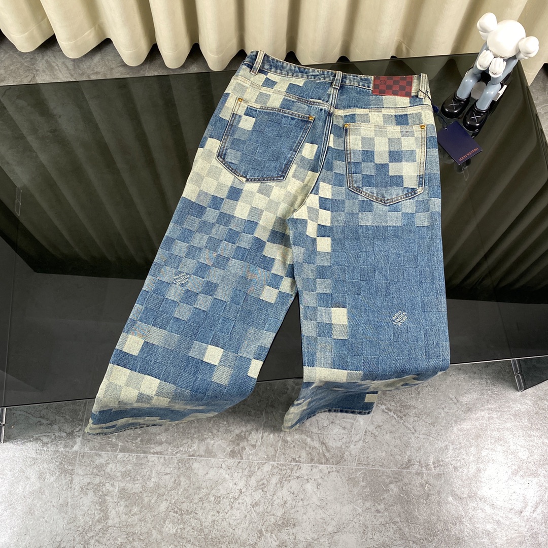 Mosaic plaid jeans Mosaic plaid jeans