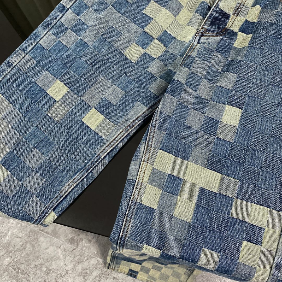 Mosaic plaid jeans Mosaic plaid jeans