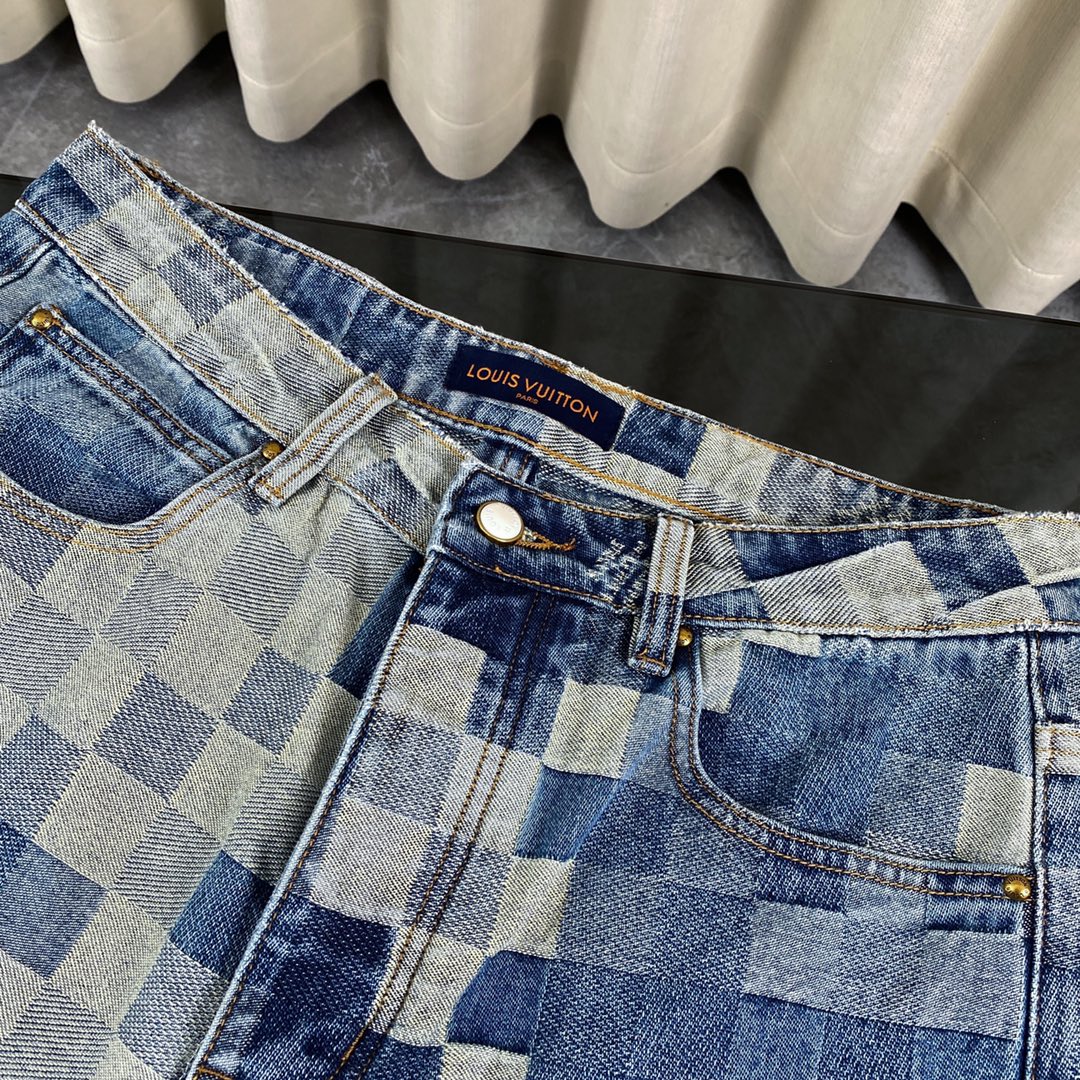 Mosaic plaid jeans Mosaic plaid jeans