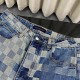 Mosaic plaid jeans Mosaic plaid jeans