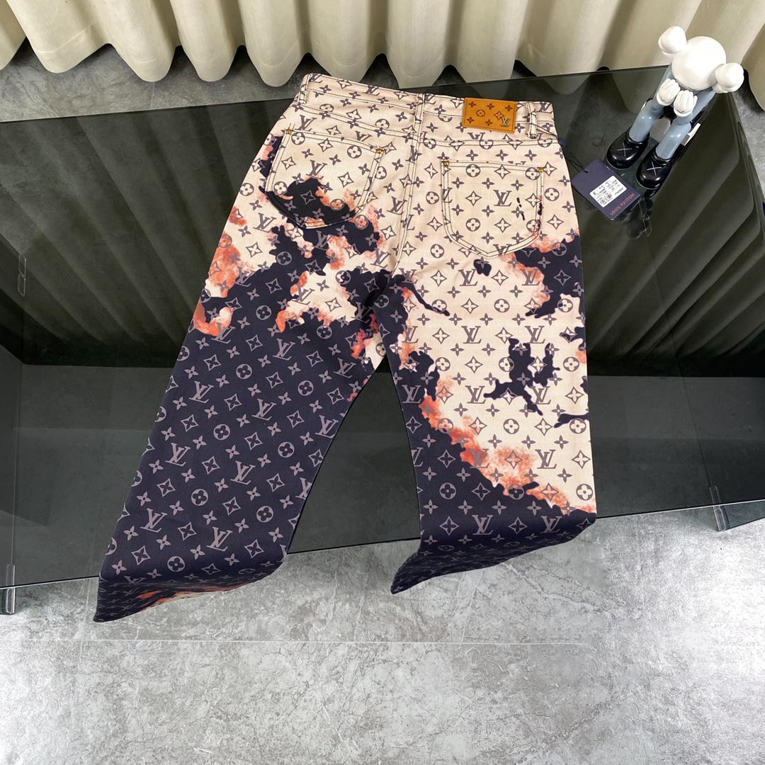Fire cloud printing full print jeans Fire cloud printing full print jeans