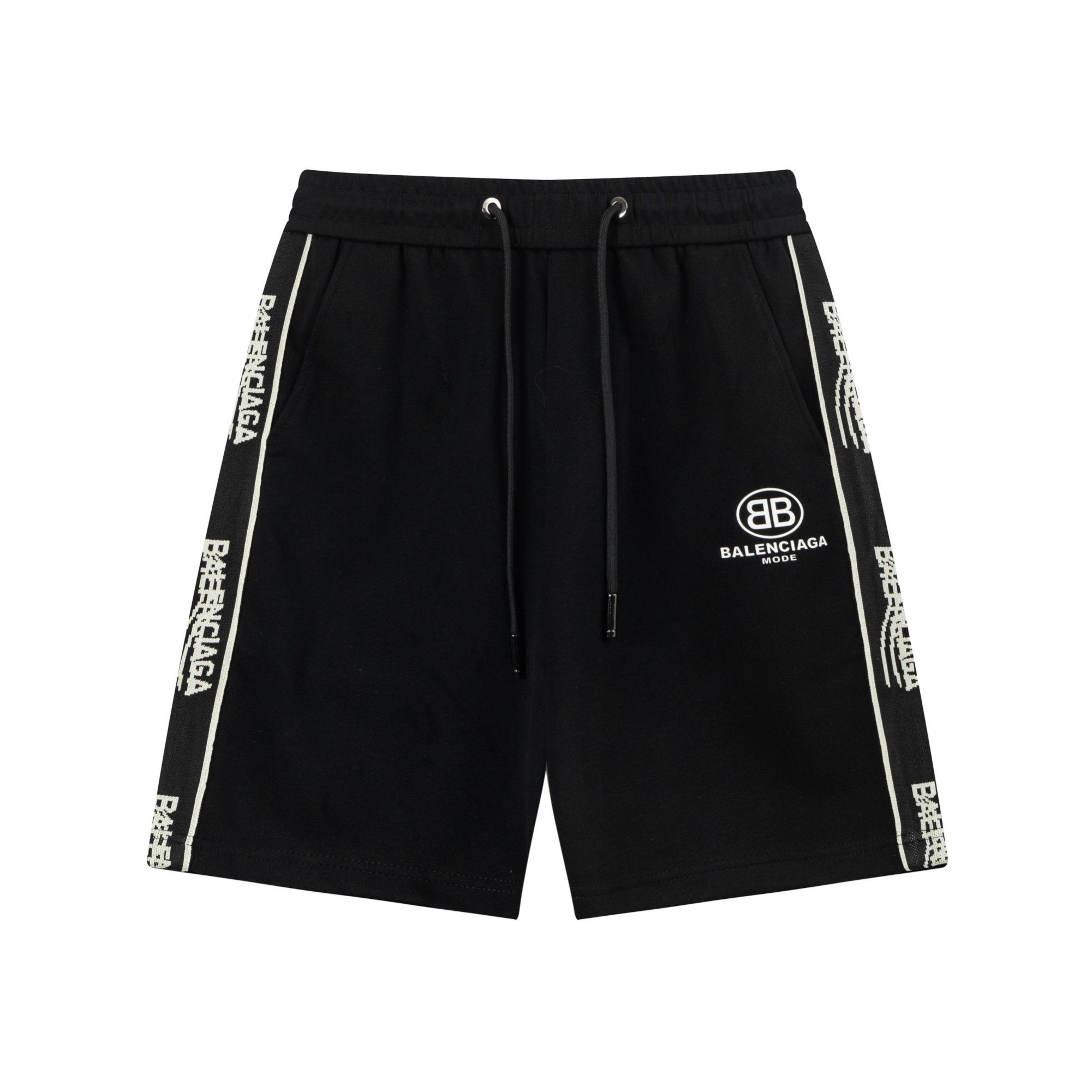 Striped patchwork knit shorts Striped patchwork knit shorts