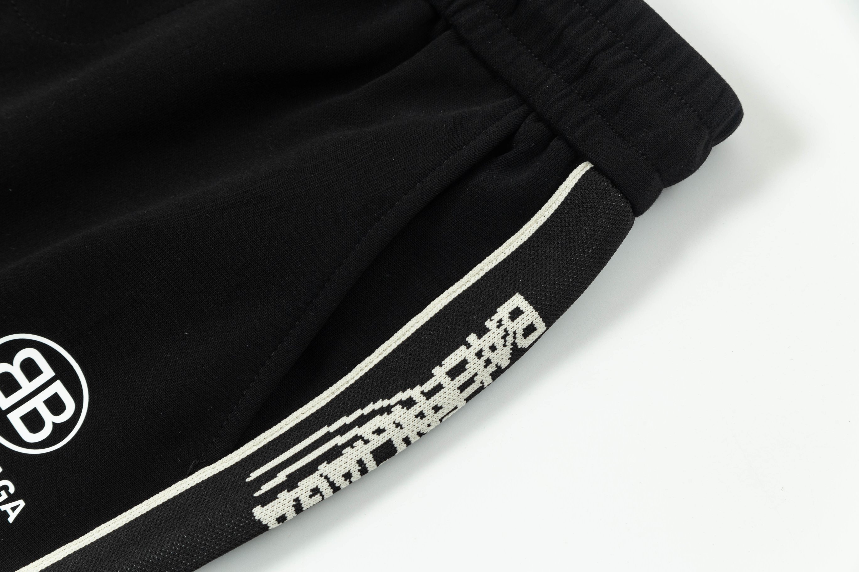 Striped patchwork knit shorts Striped patchwork knit shorts