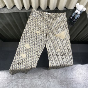 High craft gold stamping full print jeans