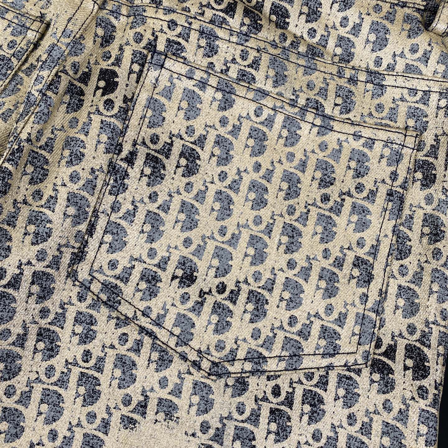 High craft gold stamping full print jeans High craft gold stamping full print jeans