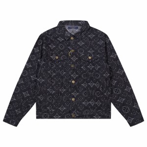 New jacquard full print denim jacket