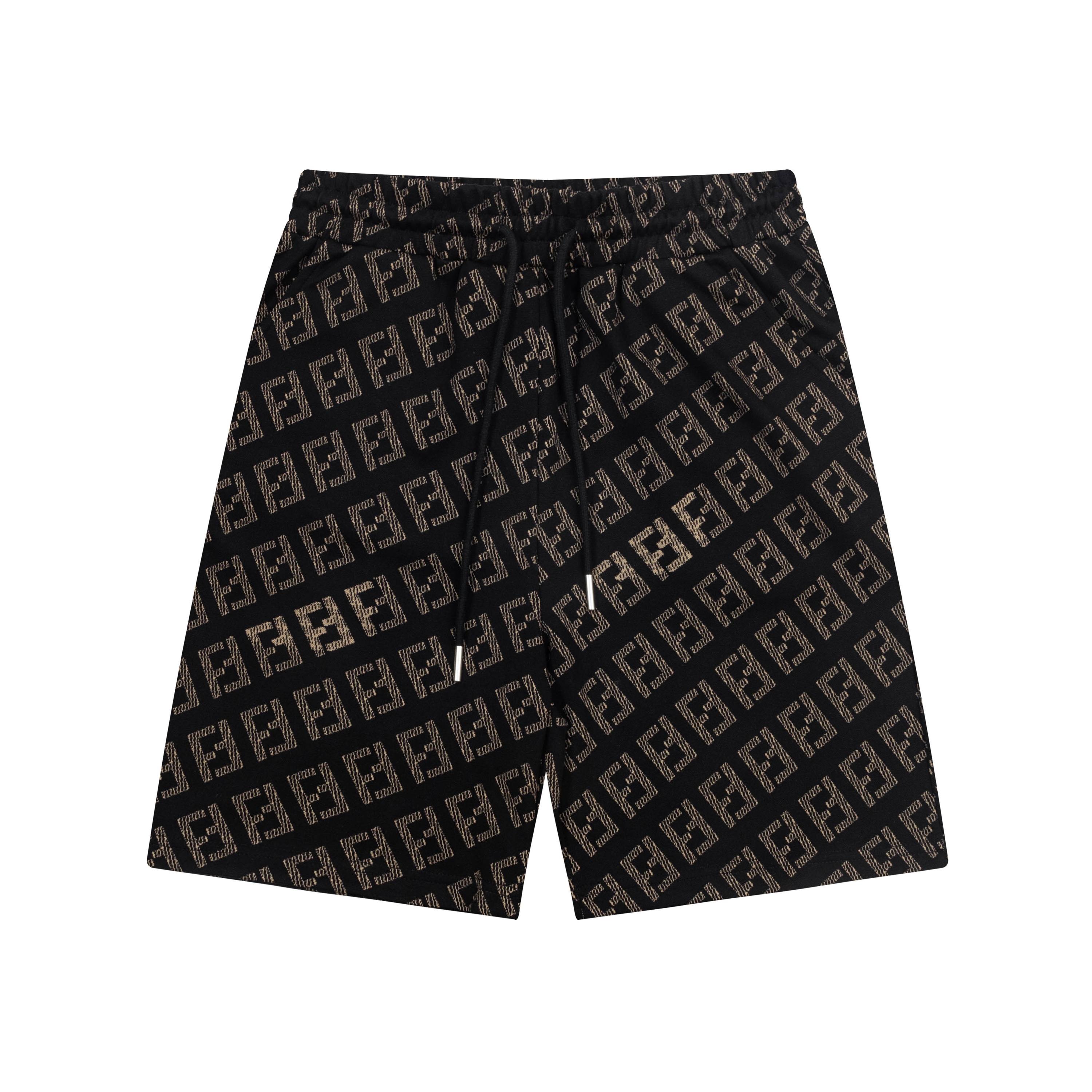 Summer new full logo knitted shorts Summer new full logo knitted shorts