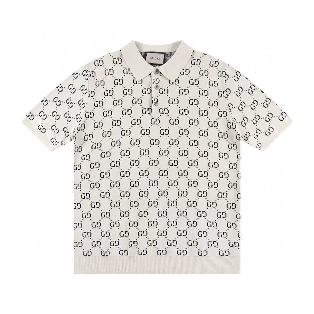 Letter full print polo Letter full print polo