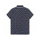 Full print cotton polo shirt